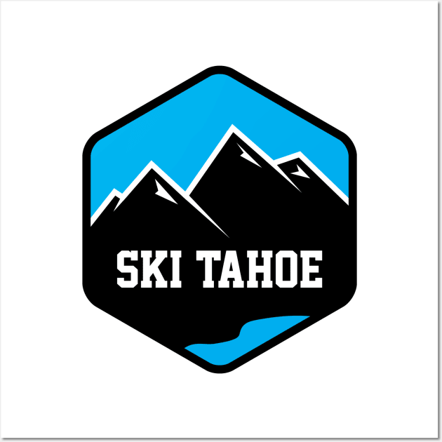 Ski Lake Tahoe Badge Wall Art by HolidayShirts